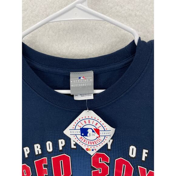 MLB Boston Red Sox Long Sleeve Shirt Men’s 2XL Blue Baseball Club Tee NWT - Picture 3 of 7